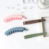 Frosted Solid Color Banana Hair Clips β Fashion Ponytail Barrettes & Hair Claws for Women