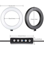Rainbow 6 Inch LED Ring Light With Tripod Stand