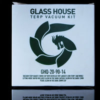 Terp Vacuum Kit GLOW Glass House, 20mm cup, Beveled Top, 14mm