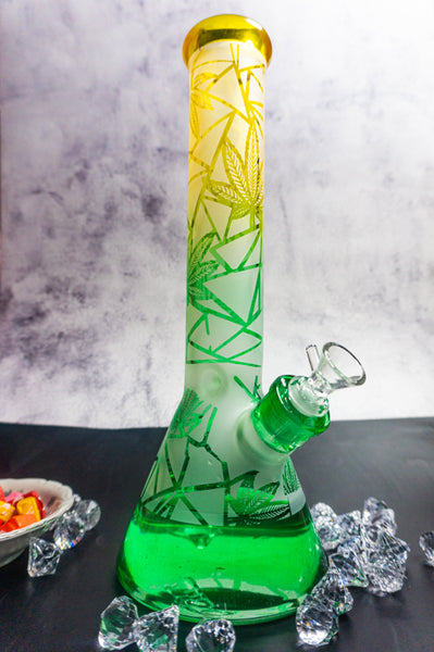 Geometric Triangles and Cannabis Leaves Piece
